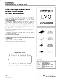 datasheet for MC74LVQ245DT by Motorola