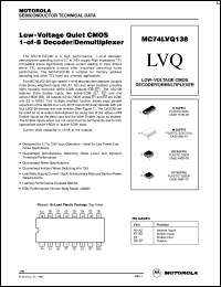 datasheet for MC74LVQ138SD by Motorola