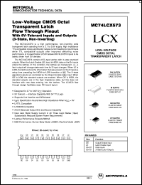 datasheet for MC74LCX573DT by Motorola