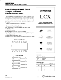 datasheet for MC74LCX32D by Motorola