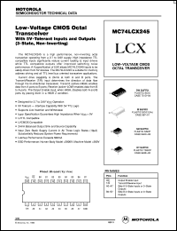 datasheet for MC74LCX245DW by Motorola