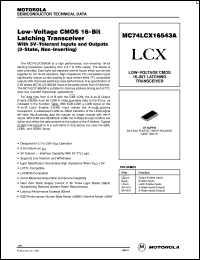 datasheet for MC74LCX16543ADT by Motorola