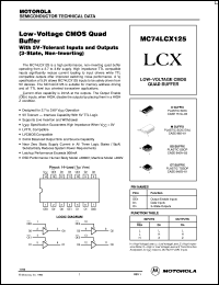 datasheet for MC74LCX125D by Motorola