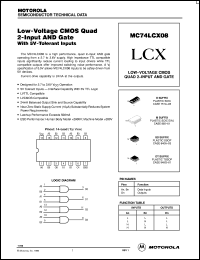 datasheet for MC74LCX08D by Motorola