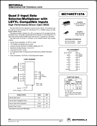 datasheet for MC74HCT157AD by Motorola