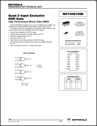 datasheet for MC74HC7266N by Motorola