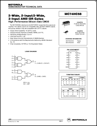 datasheet for MC74HC58D by Motorola