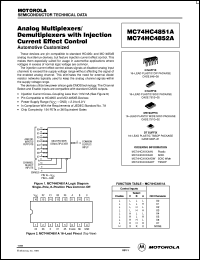 datasheet for MC74HC4851ADT by Motorola