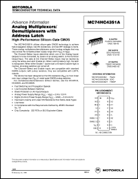 datasheet for MC74HC4351AN by Motorola