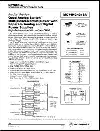 datasheet for MC74HC4316ADT by Motorola