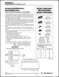 datasheet for MC54HC4052J by Motorola