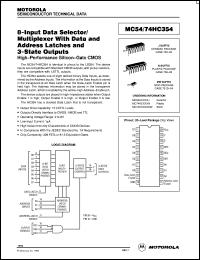 datasheet for MC74HC354N by Motorola