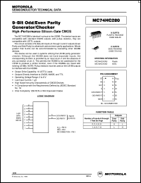 datasheet for MC74HC280N by Motorola