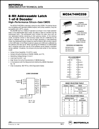 datasheet for MC74HC259D by Motorola