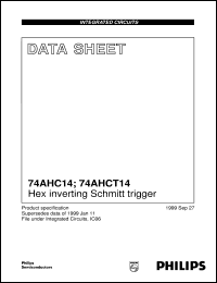 datasheet for 74AHCT14PW by Philips Semiconductors