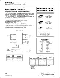 datasheet for MC74HC163AD by Motorola
