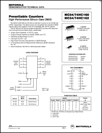 datasheet for MC54HC160J by Motorola