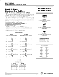 datasheet for MC74HC125AN by Motorola