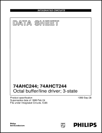 datasheet for 74AHC244D by Philips Semiconductors