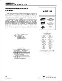 datasheet for MC10136L by Motorola