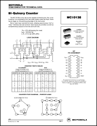 datasheet for MC10138P by Motorola