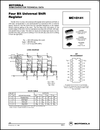 datasheet for MC10141L by Motorola