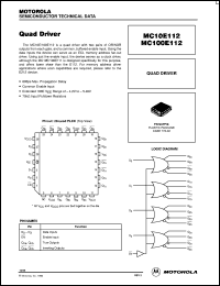 datasheet for MC100E112FN by Motorola