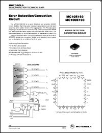 datasheet for MC100E193FN by Motorola