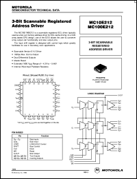 datasheet for MC100E212FN by Motorola