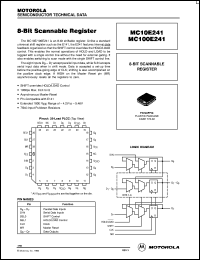 datasheet for MC10E241FN by Motorola