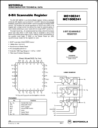 datasheet for MC100E241FN by Motorola