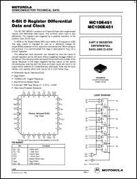 datasheet for MC10E451FN by Motorola