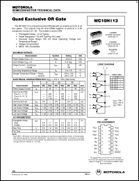 datasheet for MC10H113FN by Motorola