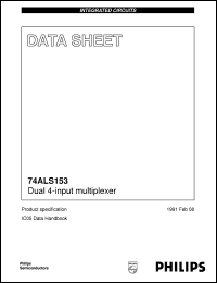 datasheet for N74ALS153N by Philips Semiconductors