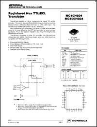 datasheet for MC10H604FN by Motorola