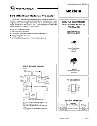 datasheet for MC12018D by Motorola