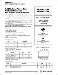 datasheet for MC12022TSBD by Motorola