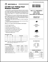 datasheet for MC12033AD by Motorola