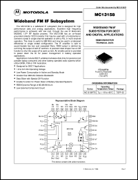 datasheet for MC13158FTB by Motorola