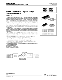 datasheet for MC145421P by Motorola