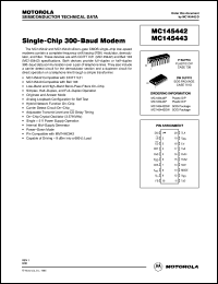 datasheet for MC145443P by Motorola