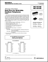 datasheet for MC145168P by Motorola