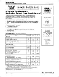 datasheet for H11B1 by Motorola