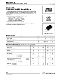 datasheet for CA922 by Motorola