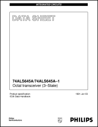 datasheet for N74ALS645A-1D by Philips Semiconductors