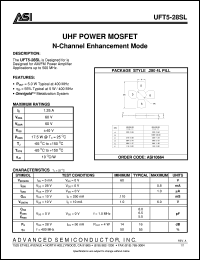 datasheet for UFT5-28SL by Advanced Semiconductor, Inc.