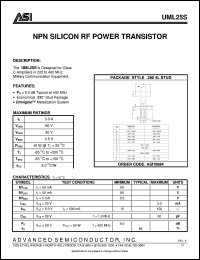 datasheet for UML25S by Advanced Semiconductor, Inc.