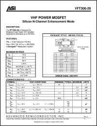 datasheet for VFT300-28 by Advanced Semiconductor, Inc.
