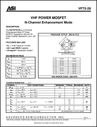 datasheet for VFT5-28 by Advanced Semiconductor, Inc.