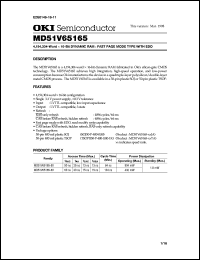 datasheet for MD51V65165-50TA by 